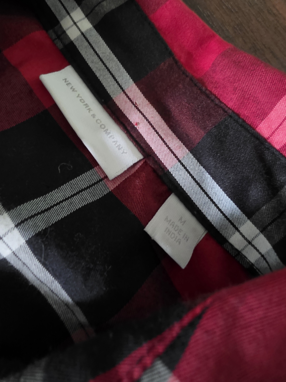 New York & Company Belted Plaid Longline Shirt - Picture 3 of 6